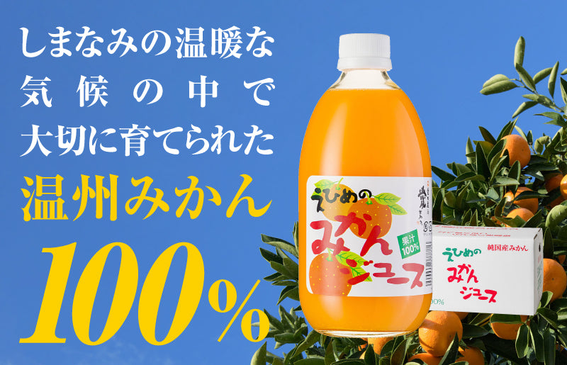 愛媛のみかんジュース(伯方果汁) 果汁100% 500ml×12本